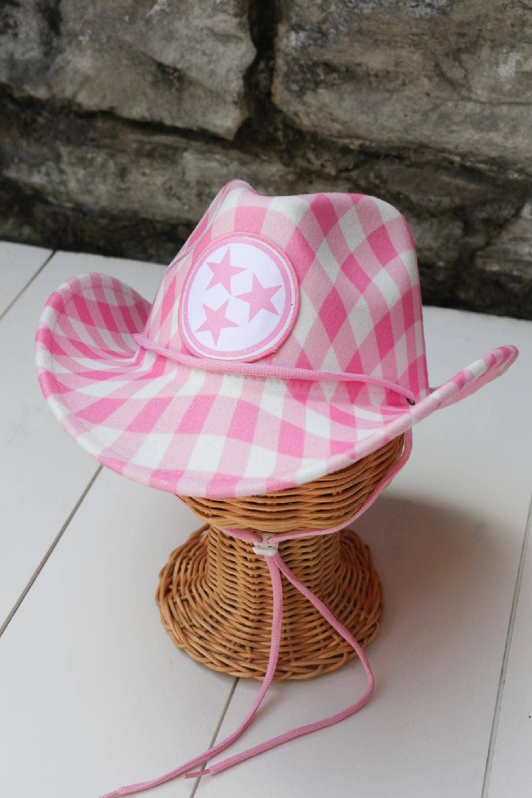 Pink Gingham TN Cowgirl Hat  - Mercantile213