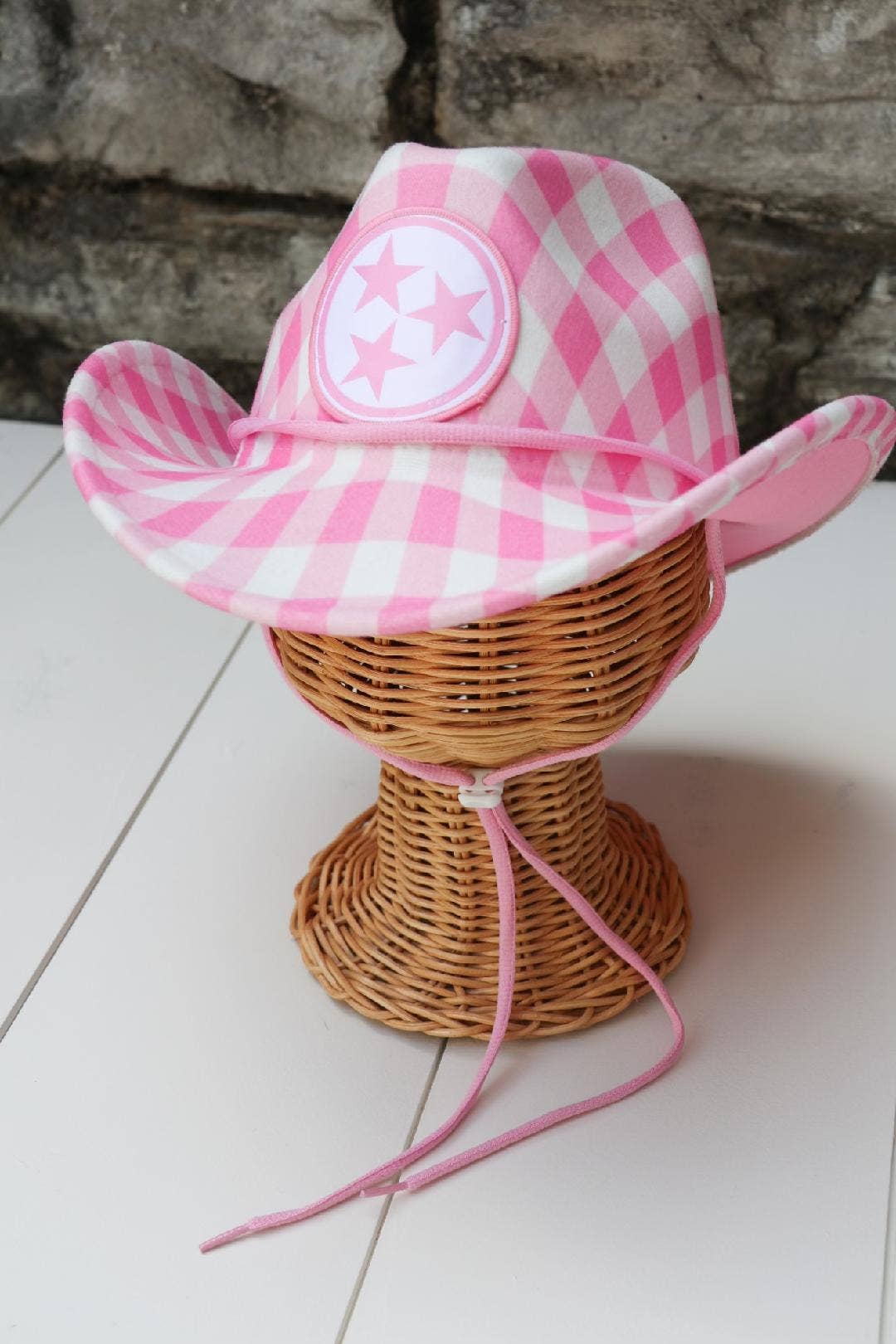 Pink Gingham TN Cowgirl Hat  - Mercantile213