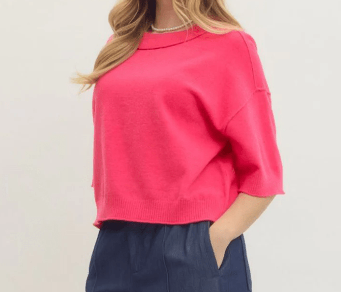 Pink Knit Sweater - Mercantile213