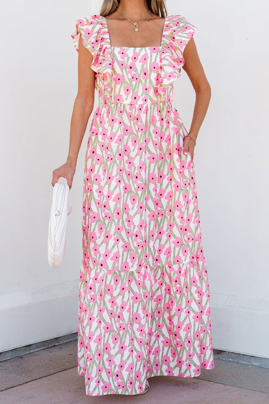 Pink Poppy Maxi Dress - Mercantile213