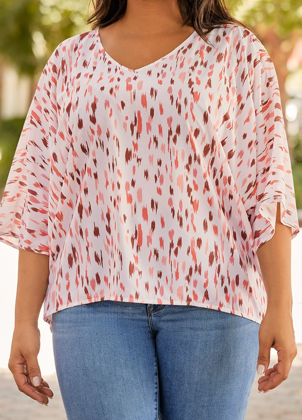 Pink Print Blouse - Mercantile213