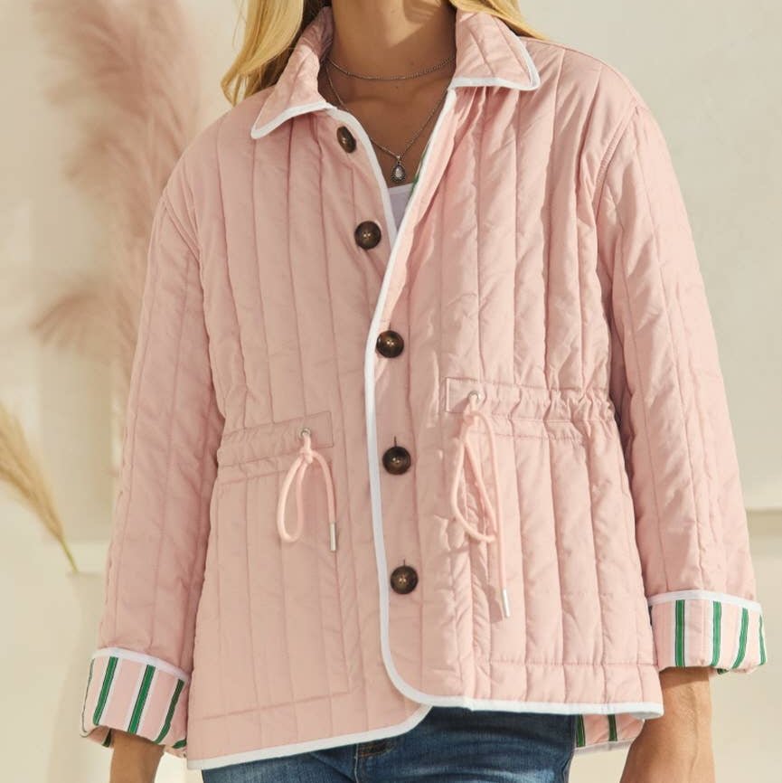 Pink/Green Reversible Quilted Jacket - Mercantile213