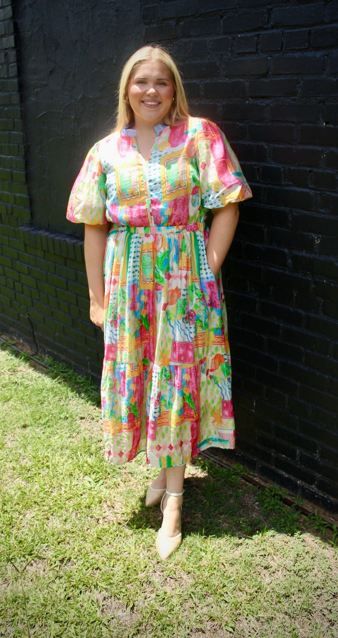 Puff Sleeve Floral Maxi - Mercantile213