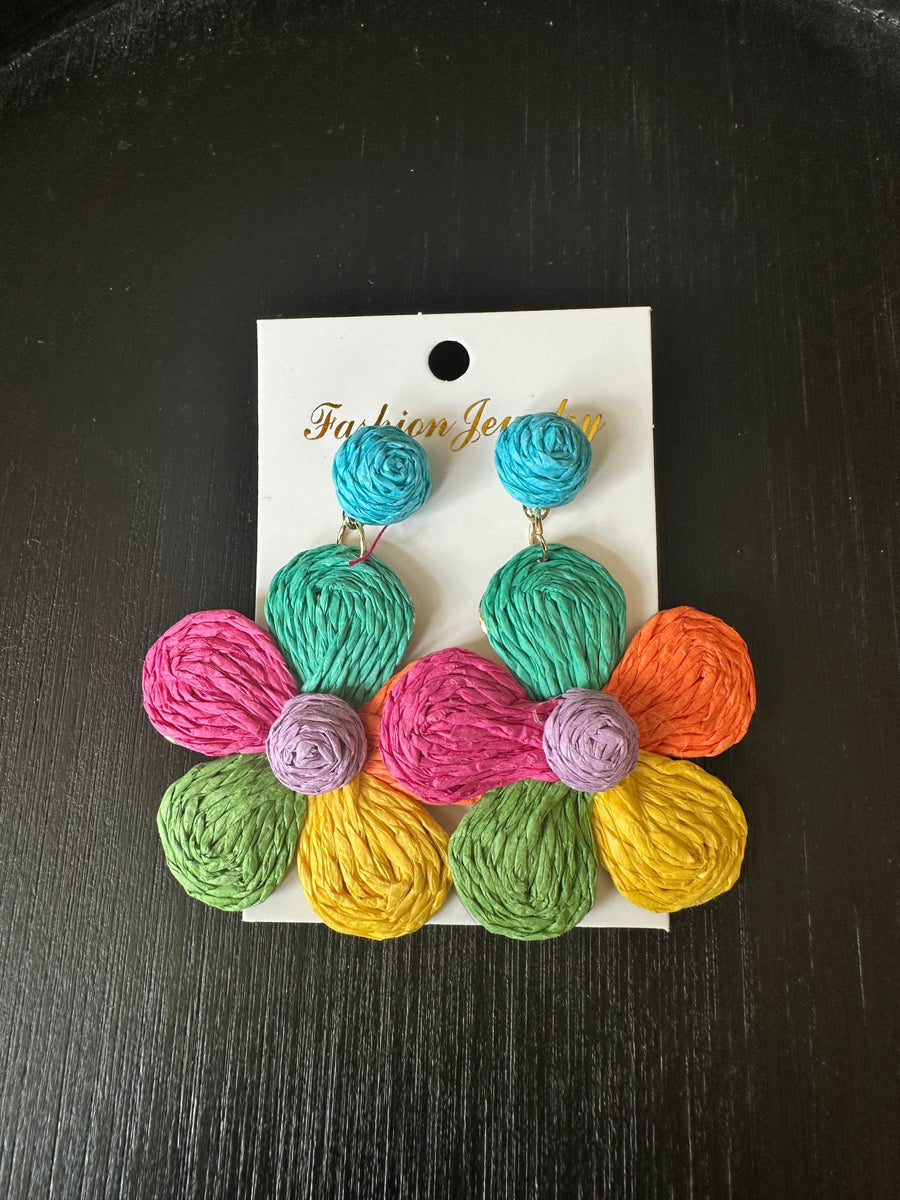Raffia Earrings - Mercantile213