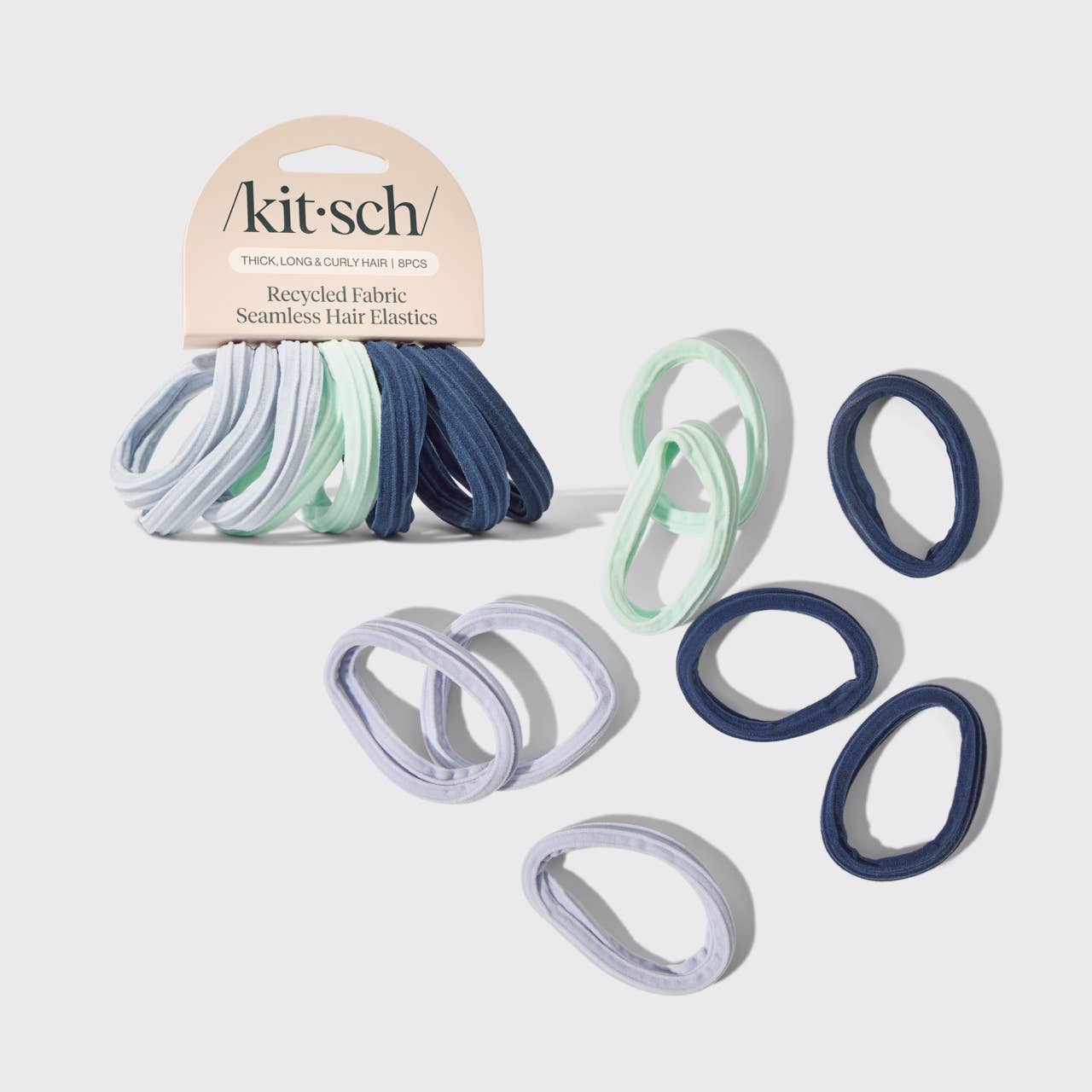 Recycled Seamless Hair Elastics 8pc Set - Garden Bouquet - Mercantile213
