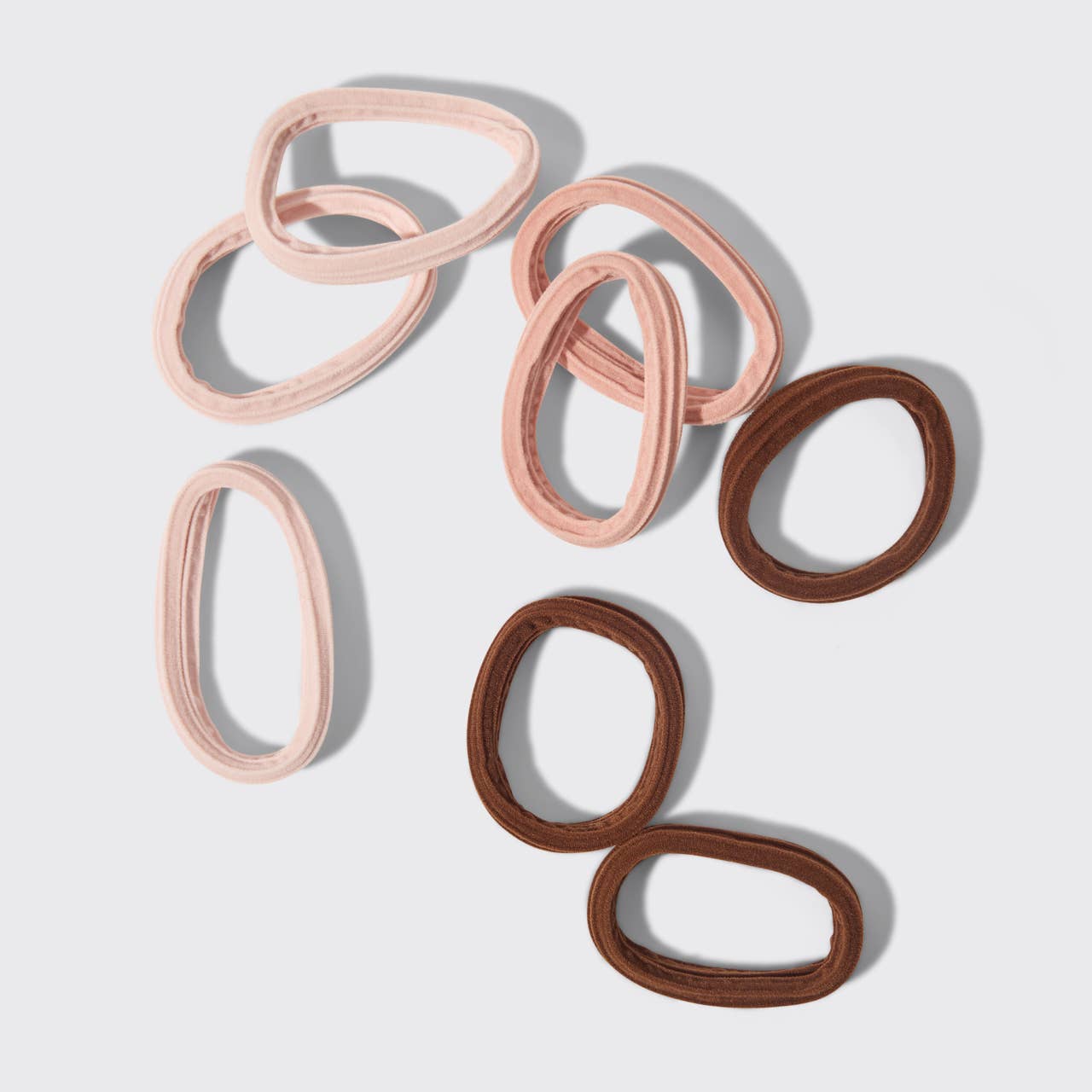 Recycled Seamless Hair Elastics 8pc Set - Rosewood - Mercantile213