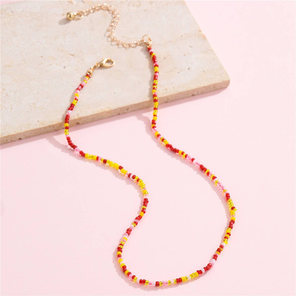Red Beaded Necklace - Mercantile213