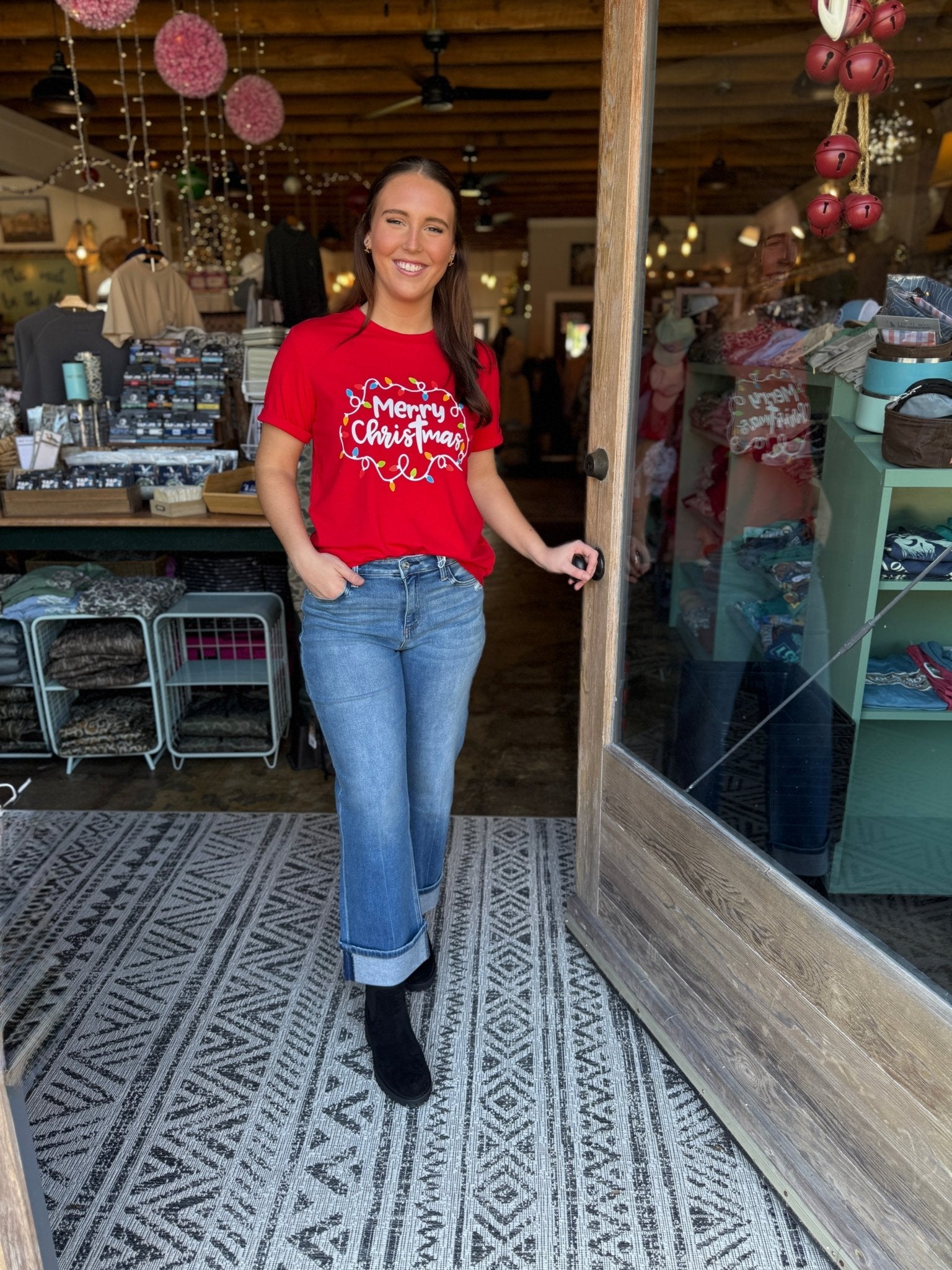 Red Merry Christmas Tee - Mercantile213