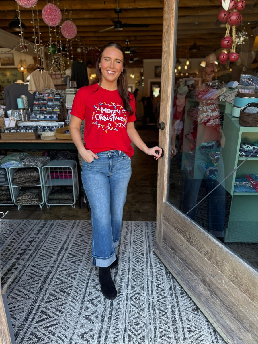 Red Merry Christmas Tee - Mercantile213