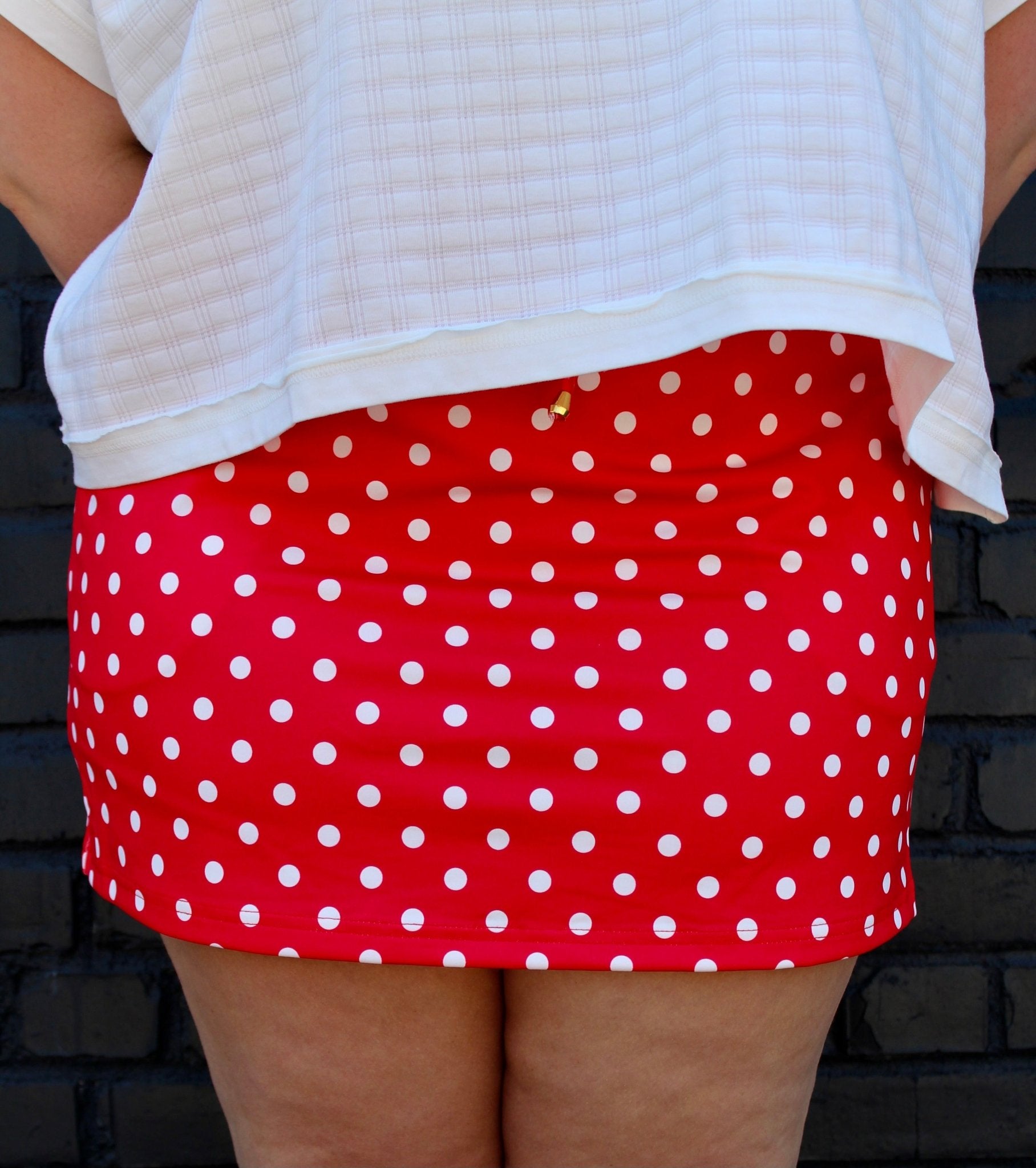 Red Polka Dot Skort: Red - Mercantile213