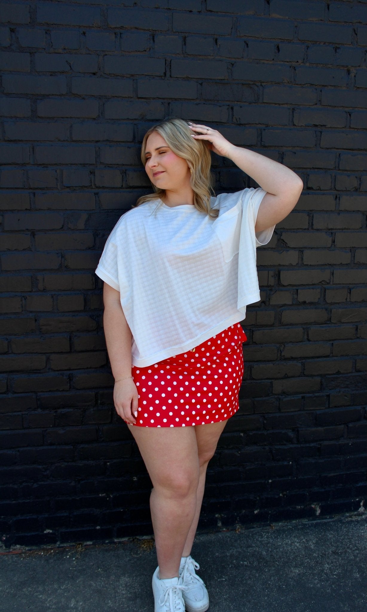 Red Polka Dot Skort: Red - Mercantile213
