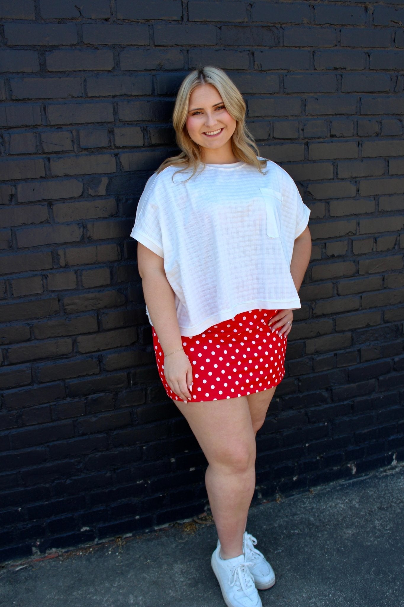 Red Polka Dot Skort: Red - Mercantile213