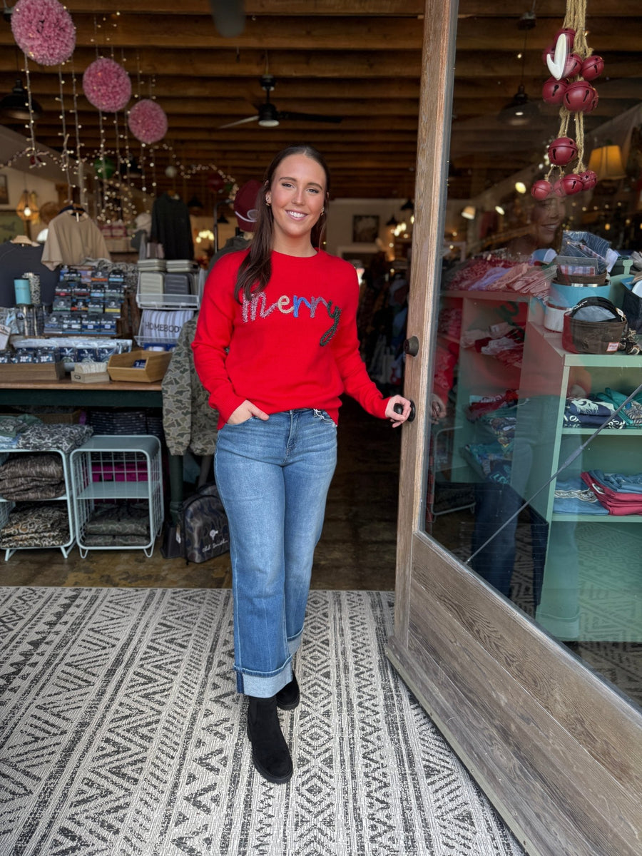 Red Tinsel Merry Sweater - Mercantile213