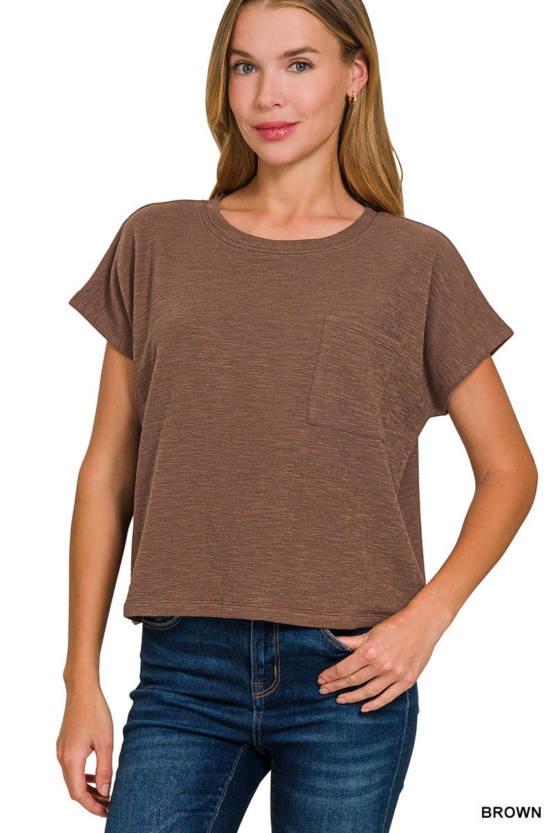 Relaxed Top - Brown - Mercantile213