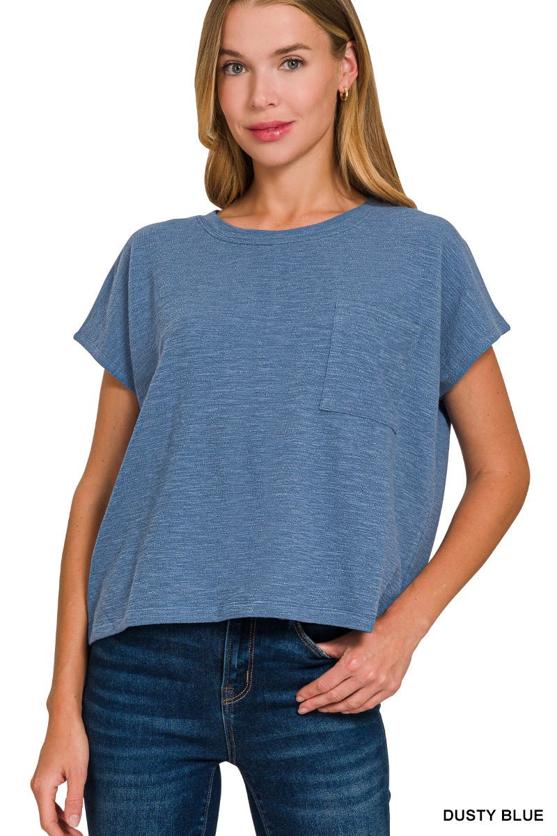 Relaxed Top - Dusty Blue - Mercantile213