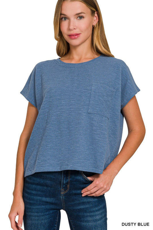 Relaxed Top - Dusty Blue - Mercantile213
