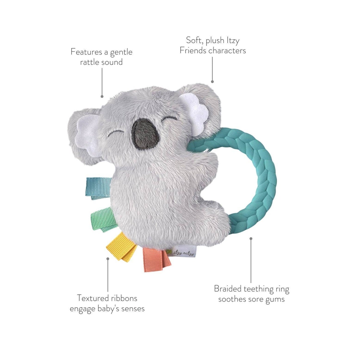 Ritzy Rattle Pal™ Plush Rattle Pal with Teether: Sloth - Mercantile213