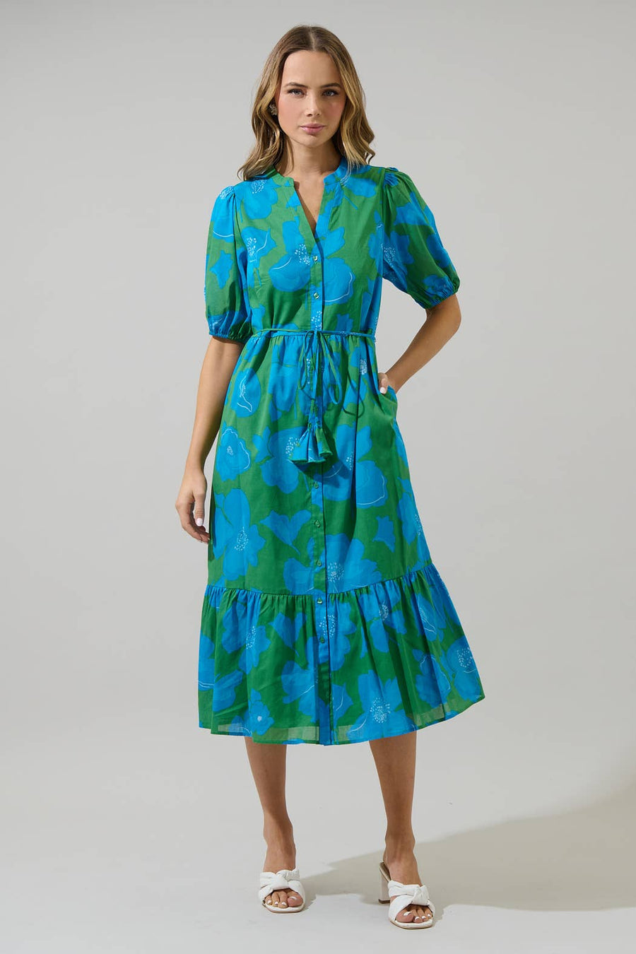 Rori Floral Midi Dress - Mercantile213