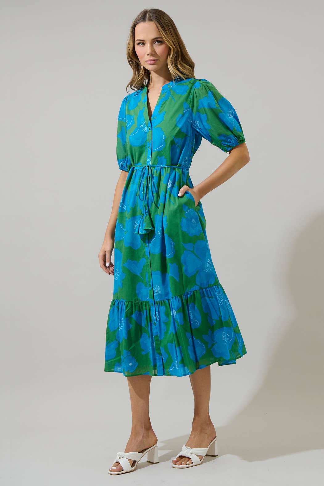 Rori Floral Midi Dress - Mercantile213