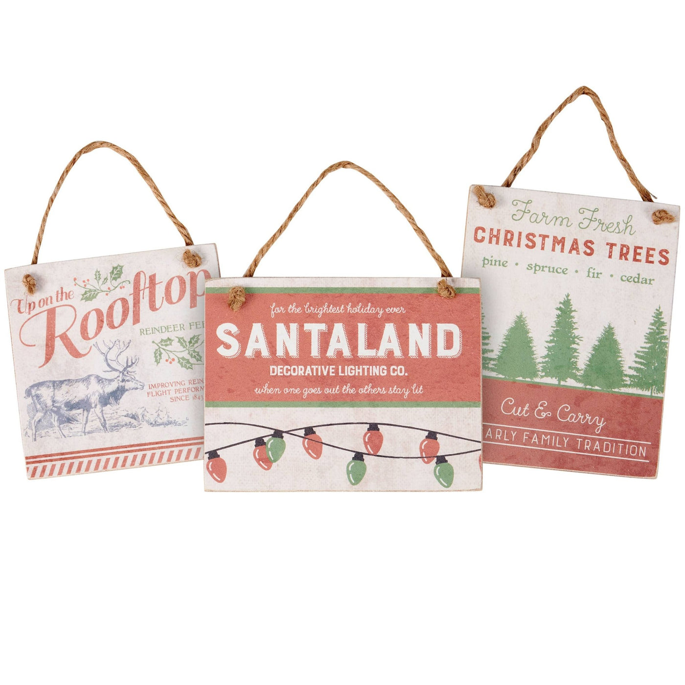 Santaland Ornaments (3pc) - Mercantile213