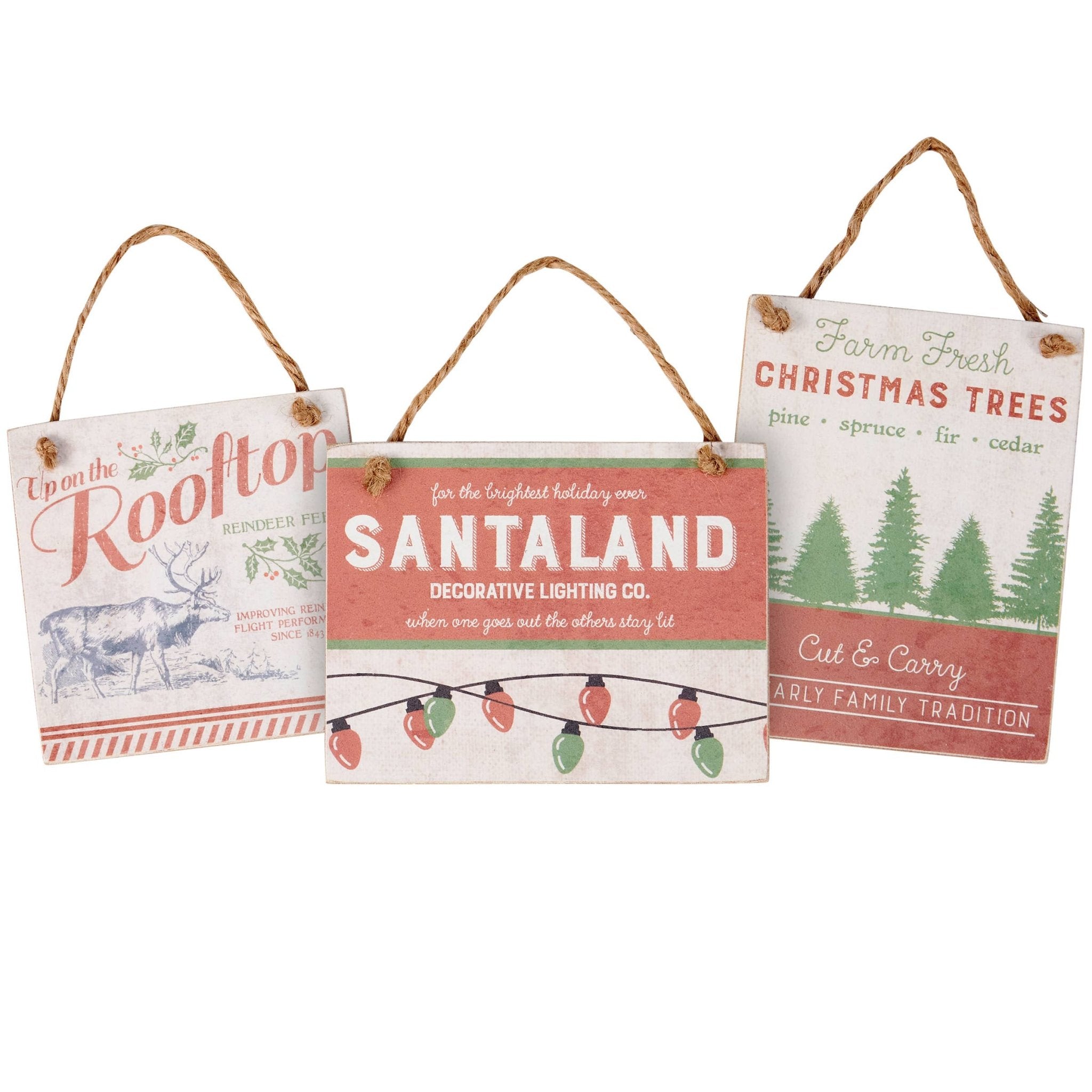 Santaland Ornaments (3pc) - Mercantile213