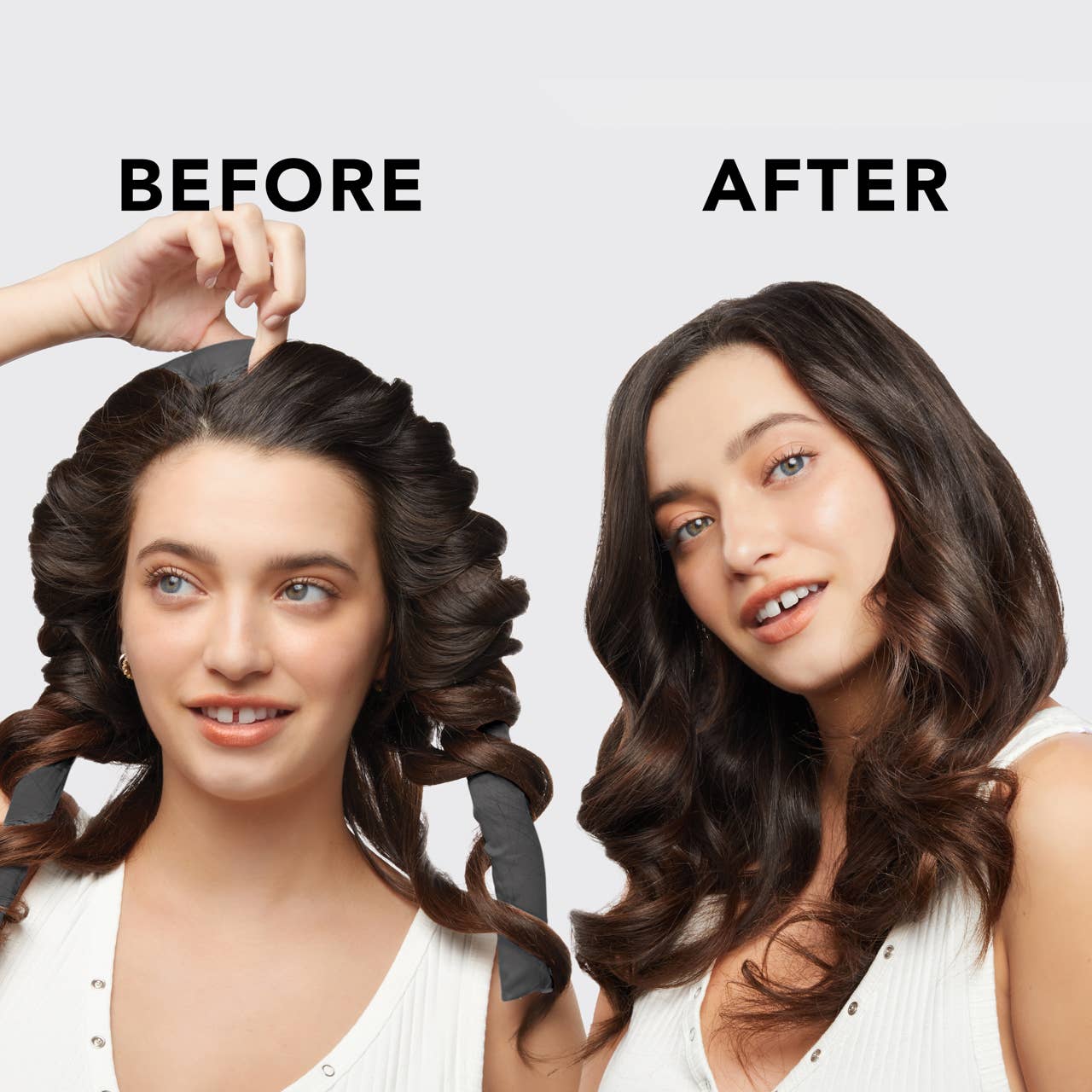Satin Heatless Curling Set - Charcoal - Mercantile213