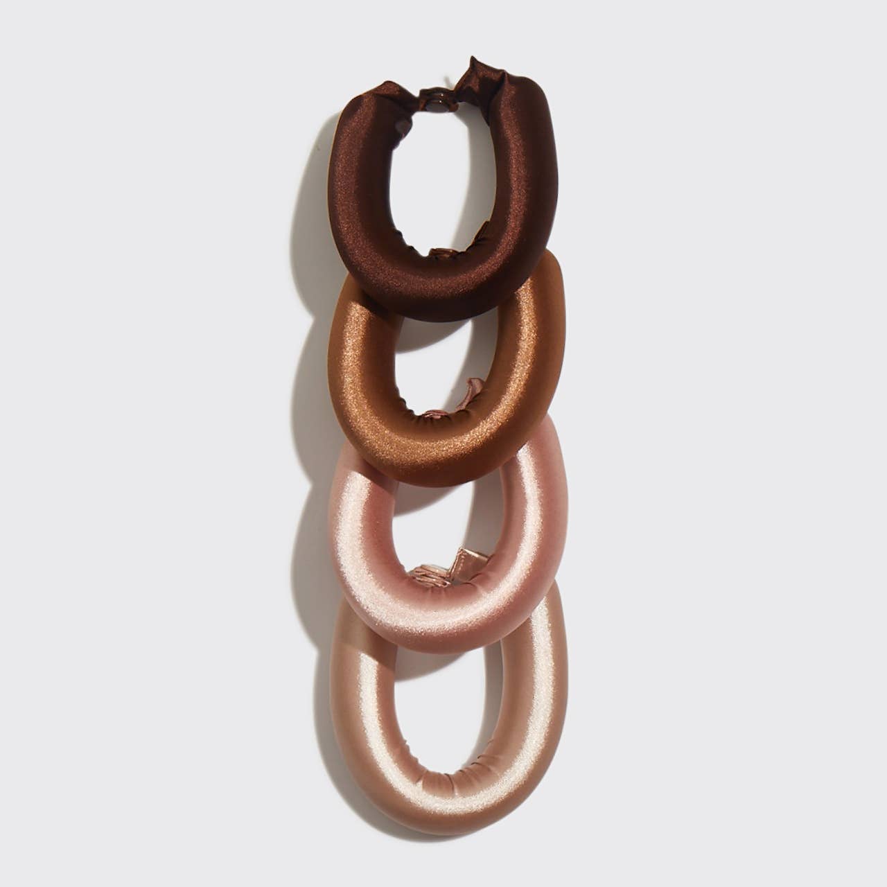 Satin Jumbo Flexi Rods 4pc Set - Rosewood - Mercantile213