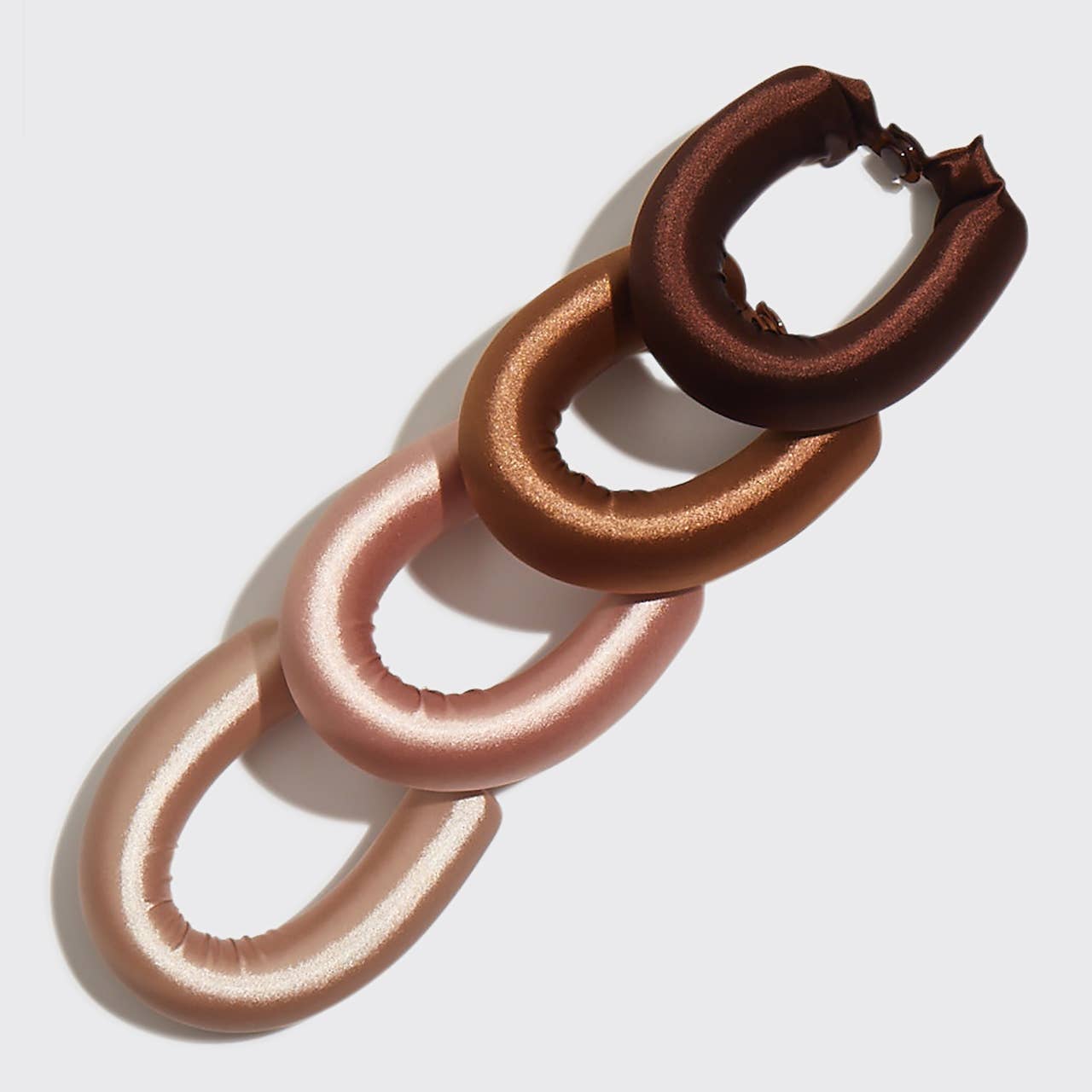 Satin Jumbo Flexi Rods 4pc Set - Rosewood - Mercantile213