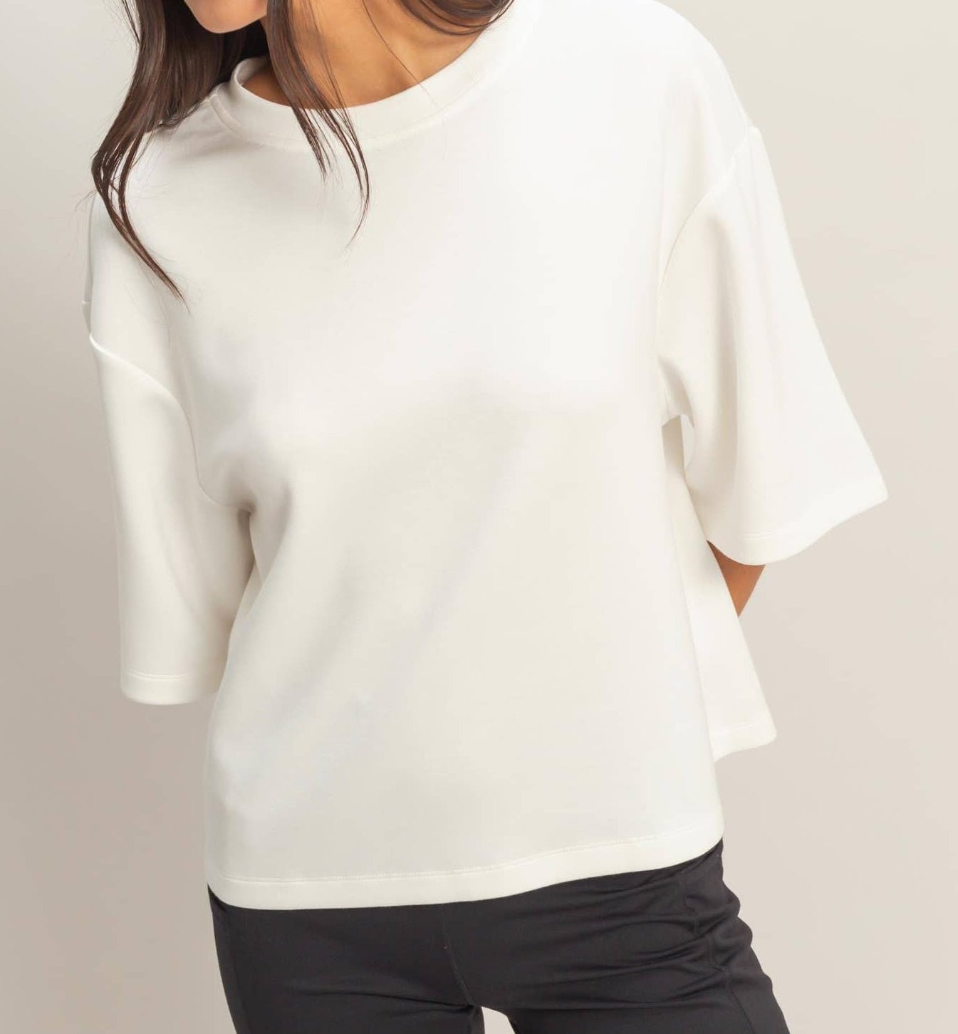 Scuba Boxy Top - White - Mercantile213