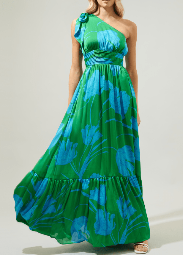 Seamoss Floral One Shoulder Dress - Mercantile213