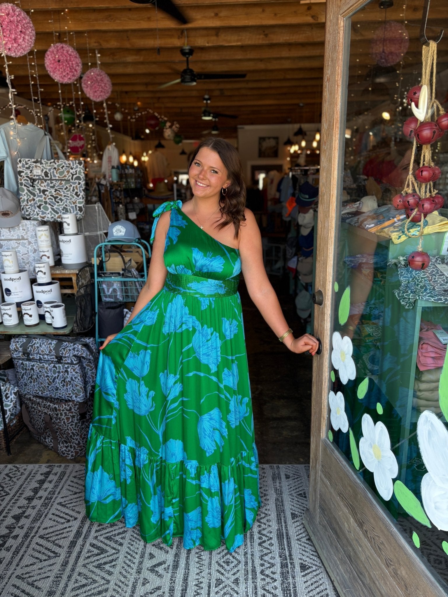 Seamoss Floral One Shoulder Dress - Mercantile213