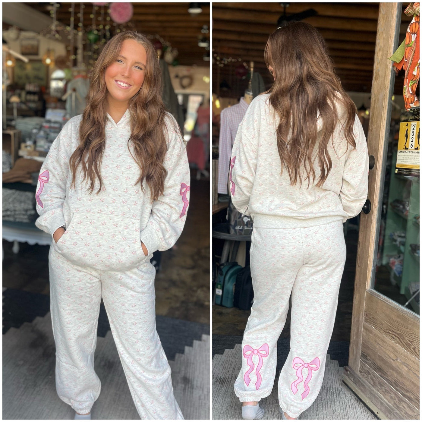 Simply Southern Alice Joggers - Pink Bow - Mercantile213