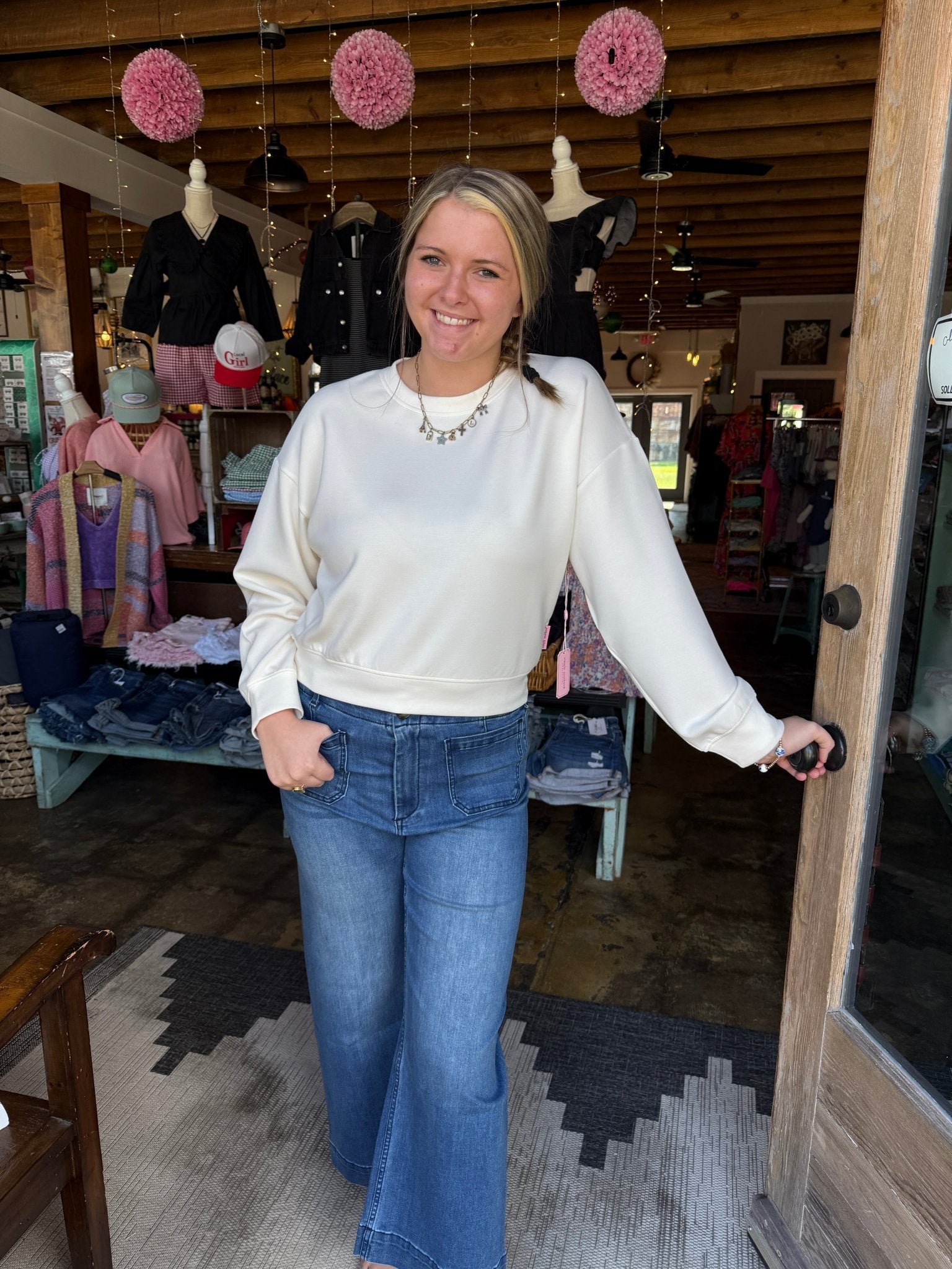 Simply Southern Crew Pullover - Pearl - Mercantile213