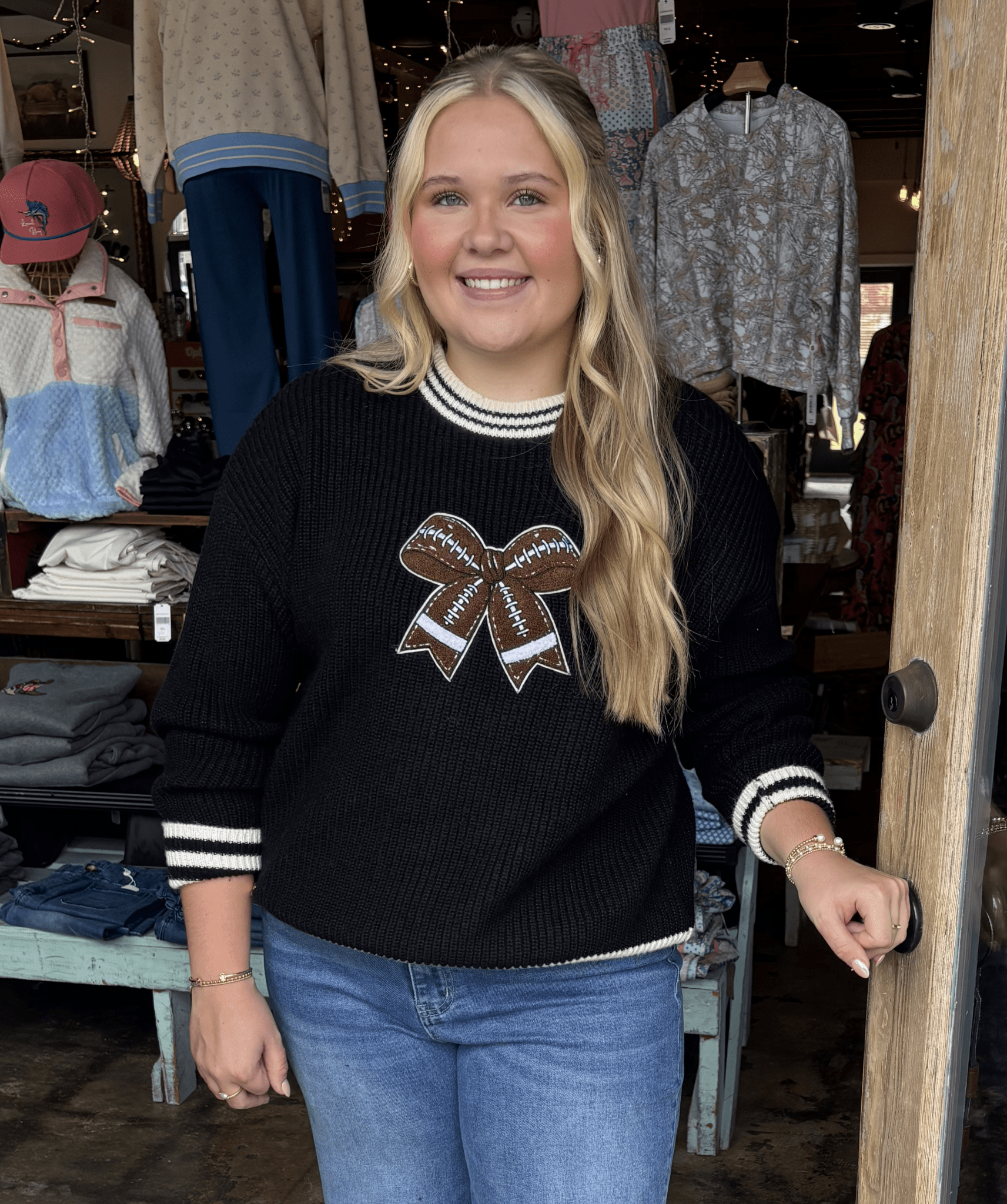 Simply Southern Harper Sweater - Football - Mercantile213