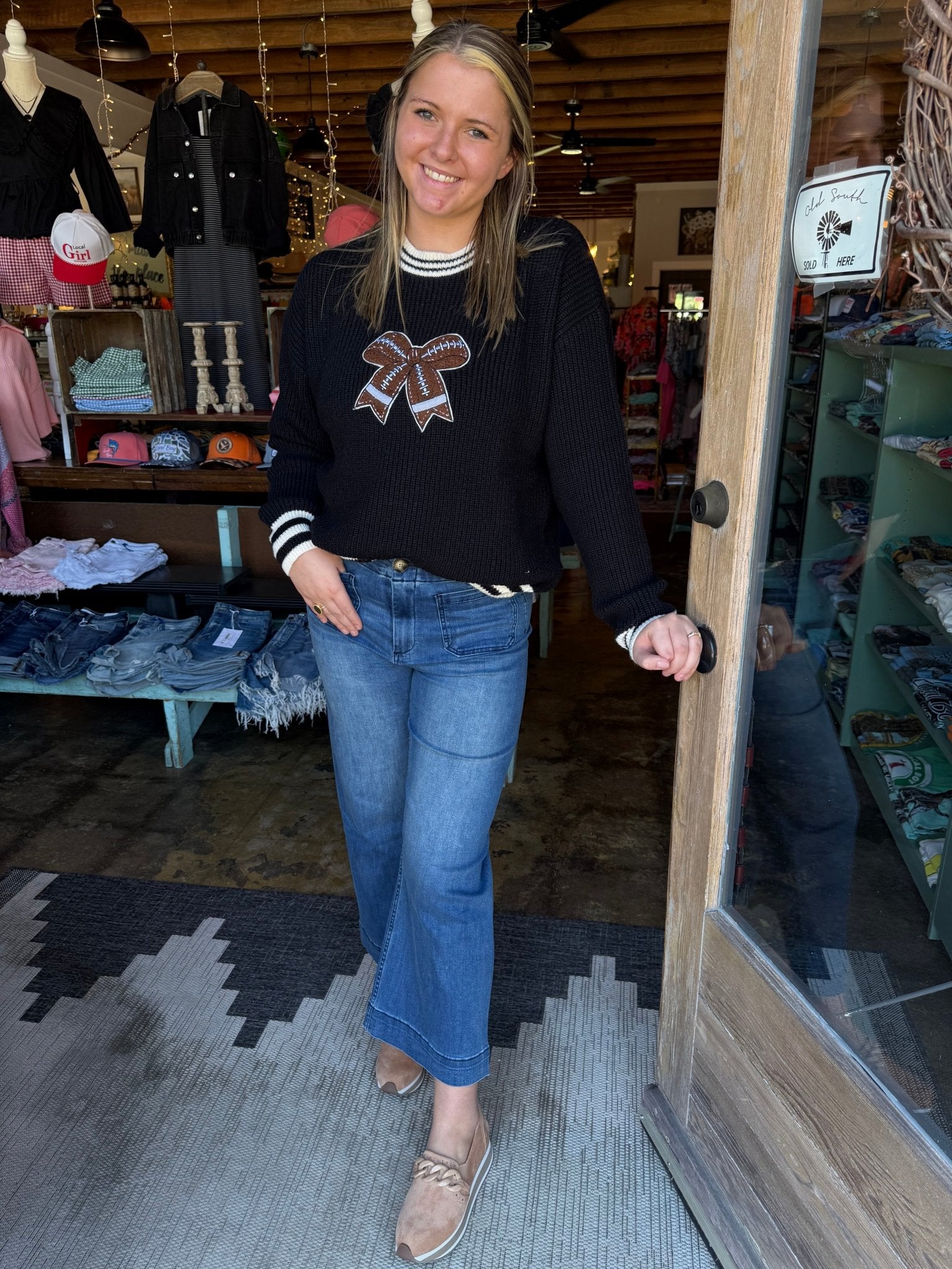 Simply Southern Harper Sweater - Football - Mercantile213