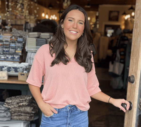 Simply Southern Knit Top - Coral - Mercantile213