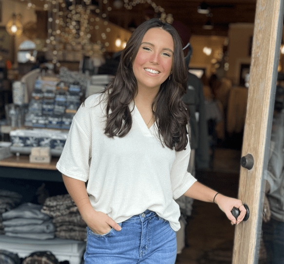 Simply Southern Knit Top - Ivory - Mercantile213