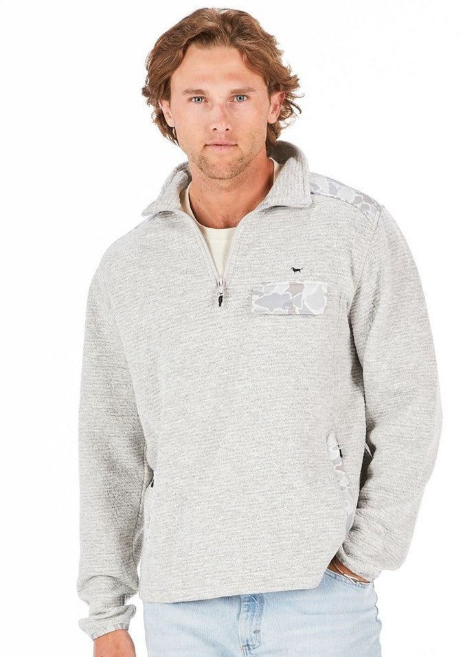 Simply Southern Men's Quarter Zip Pullover - Heather Gray - Mercantile213