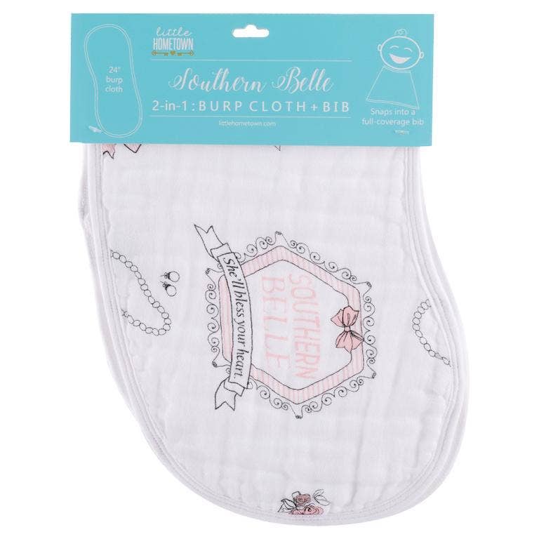 Southern Belle Burp and Bib Combo - Mercantile213