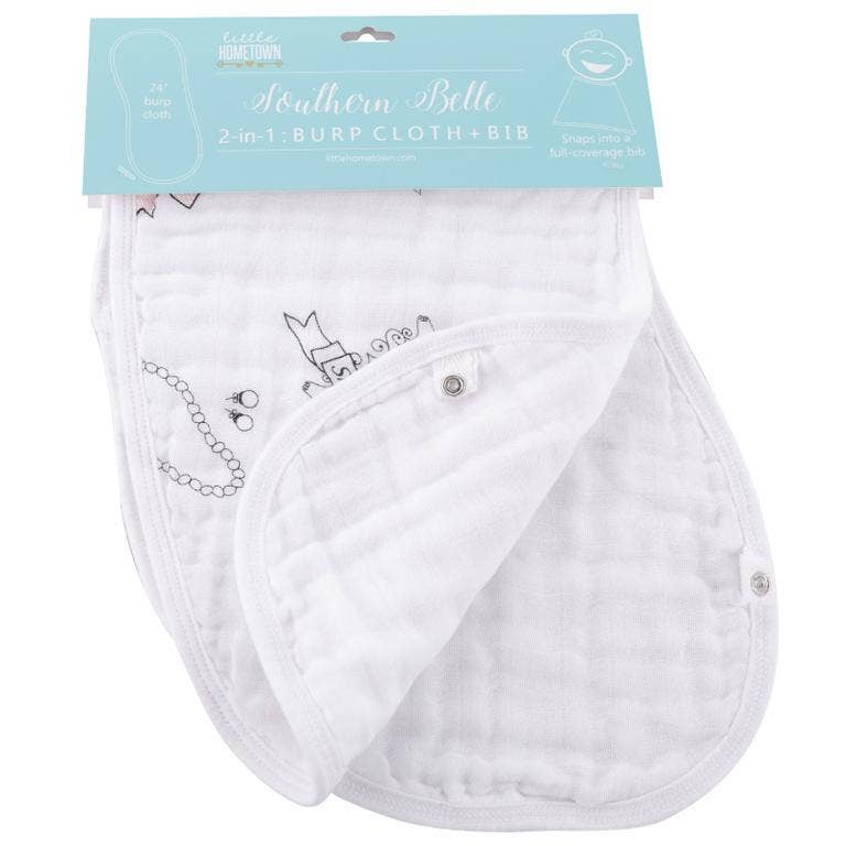 Southern Belle Burp and Bib Combo - Mercantile213