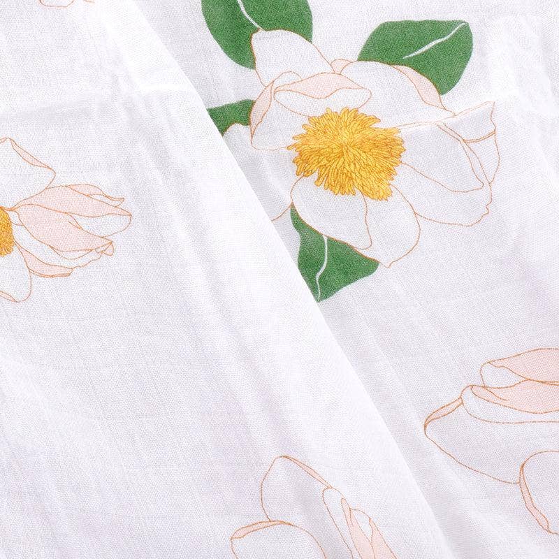 Southern Magnolia Baby Muslin Swaddle Receiving Blanket - Mercantile213
