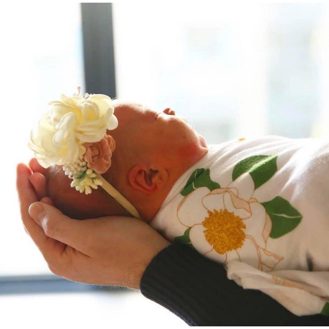 Southern Magnolia Baby Muslin Swaddle Receiving Blanket - Mercantile213