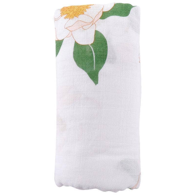 Southern Magnolia Baby Muslin Swaddle Receiving Blanket - Mercantile213