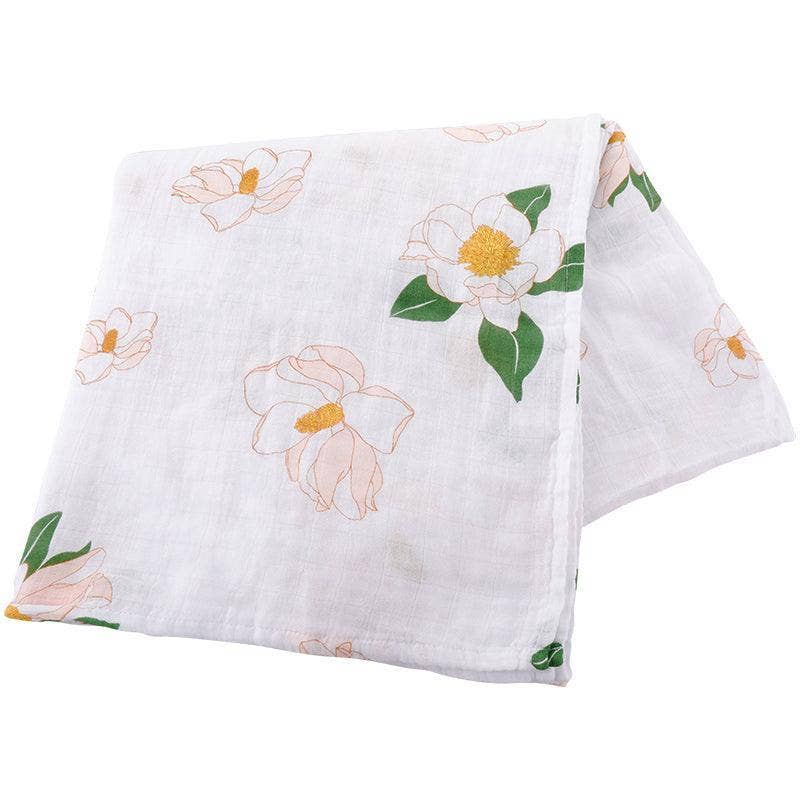 Southern Magnolia Baby Muslin Swaddle Receiving Blanket - Mercantile213