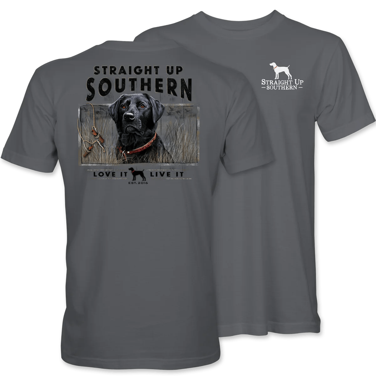 Straight Up Southern Live It Love It - Charcoal - Mercantile213