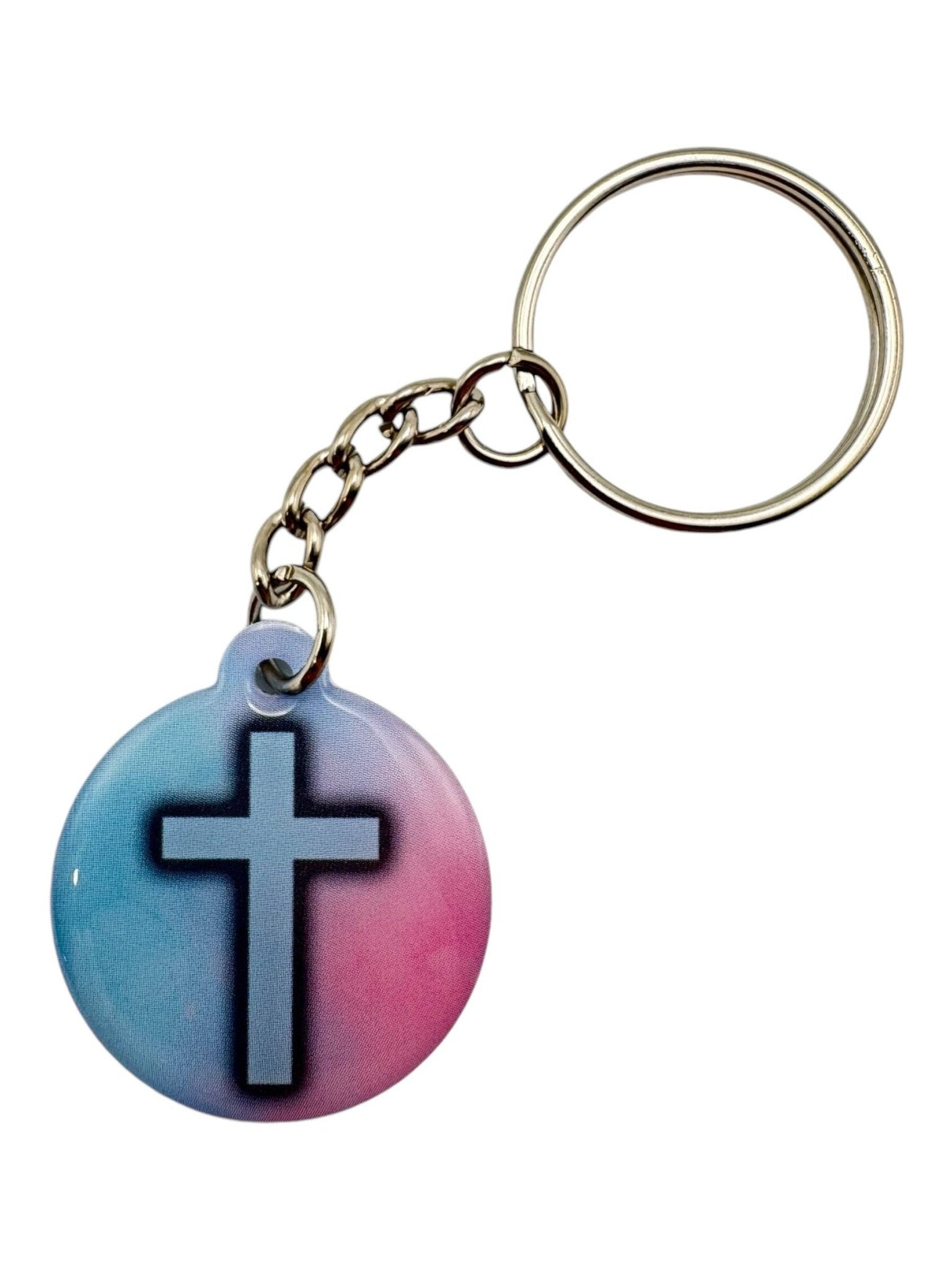 Tap To Pray - Prayer Tag Keychains: Pastel + Cross - Mercantile213