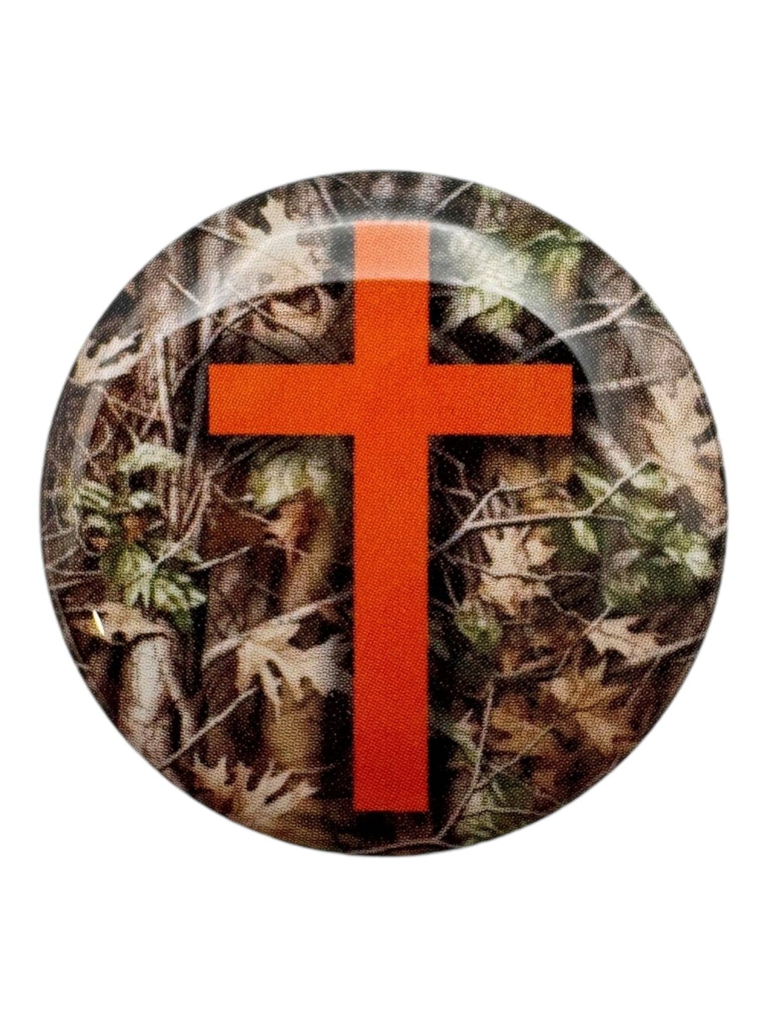 Tap To Pray - Prayer Tag Stickers: Tree Bark Camo + Cross - Mercantile213