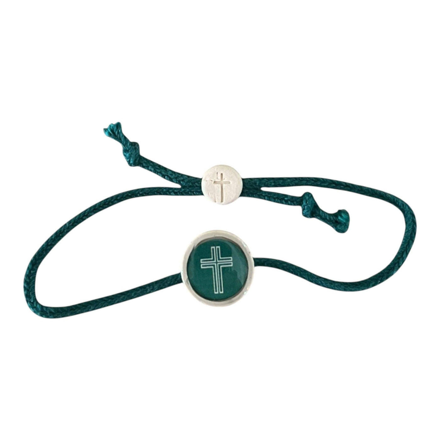 Tap To Pray® Survivor Series Bracelet: .999 Silver - Plated + Slate Cross - Mercantile213
