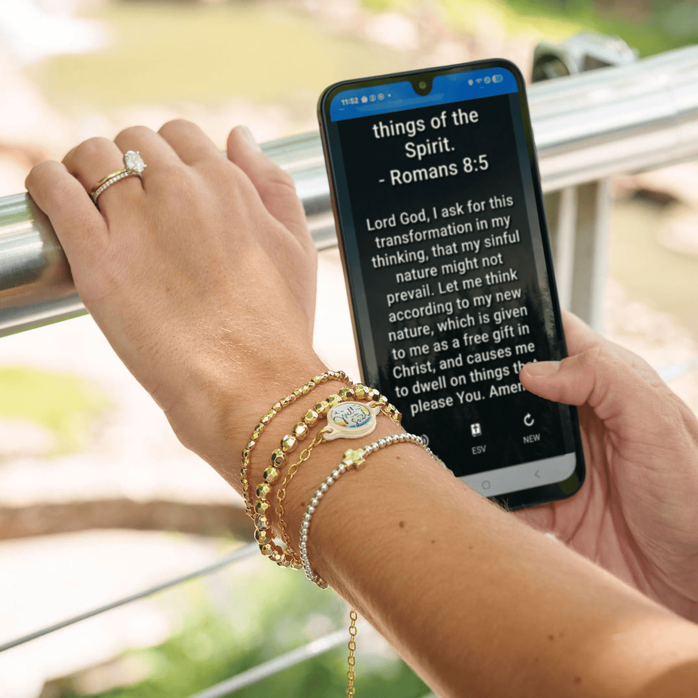 Tap To Pray® Survivor Series Bracelet: .999 Silver - Plated + Wild Flowers - Mercantile213