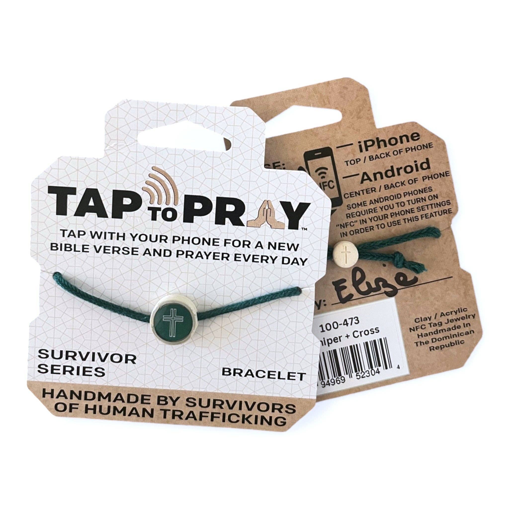 Tap To Pray® Survivor Series Bracelet: Dragonfruit + Cross - Mercantile213